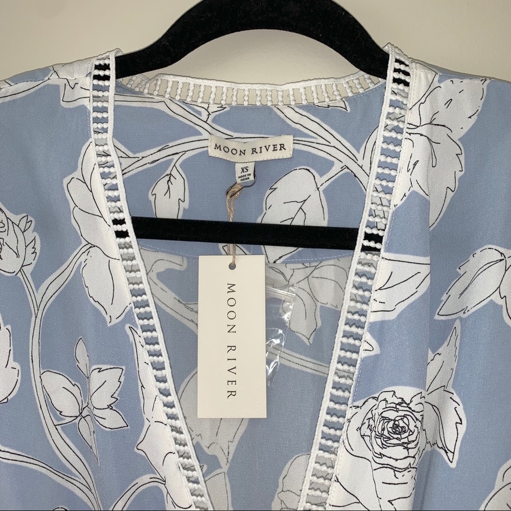 Anthropologie Moon River Floral Wrap Dress XS NWT - Picture 9 of 14